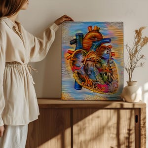 Heart Cardiac Anatomy, Canvas, Color Radiology Art Science Medical Student Office Medicine Thoracic Cardiology image 4