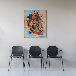 Heart Cardiac Anatomy, Canvas, Color Radiology Art Science Medical Student Office Medicine Thoracic Cardiology image 6