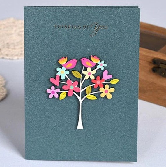 Creative Mini Greeting Cards, Handmade Colorful Wood Ornament