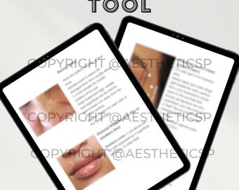 Botox Injection Landmarks, Dosage Cheat Sheet, Injector Guide (Prints
