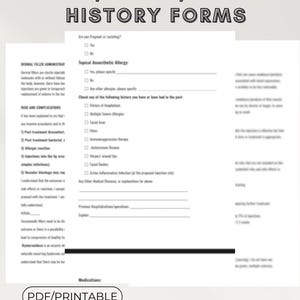 Botox and Filler Consent Forms | Medical History (pdf/printable) - Etsy