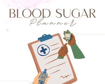 Diabetic tracking |  Blood Sugar Planner  |  Medical binder  |  Digital Download