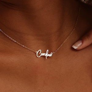 Personalized Dainty Name Necklace, Custom 18K Gold Plated Name for Her, Minimalist Handmade Gift For Her, Mother Day Gift, Christmas Gifts