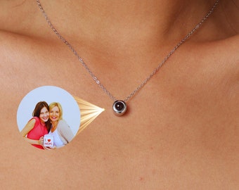 Personalized Picture Inside Jewelry, Custom Projection Picture Necklace, Anniversary Gift for her, Mothers day gift, Pet Memorial gifts
