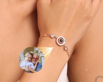 Custom  Photo Projection Bracelets For Women, Personalized memory bracelets, friendship bracelet, Gifts for Her, gifts for mom, Family Gift