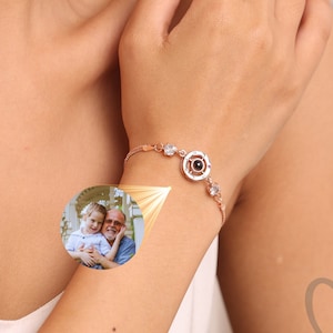 Custom  Photo Projection Bracelets For Women, Personalized memory bracelets, friendship bracelet, Gifts for Her, gifts for mom, Family Gift