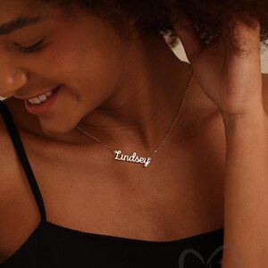 Personalized Dainty Name Necklace, Custom 18K Gold Plated Name for Her, Minimalist Handmade Gift For Her, Mother Day Gift, Christmas Gifts
