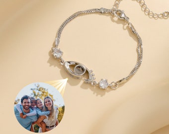 Custom Photo Projection Bracelets For Women, Evil Eyes Bracelet,  Personalized Memory Gifts, Gifts For Teenage Girls