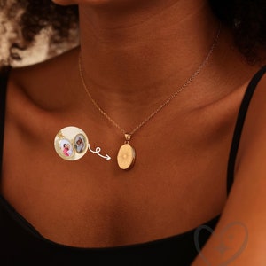 Custom Locket Necklace with Photo inside , Personalized Mother&#39;s Day Gift, Grandma, Mom, Nana Birthday Christmas Gift,Memorial gifts
