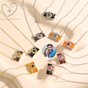 Collar con mini cámara de proyección personalizado: foto en el interior para tu familia y pareja.