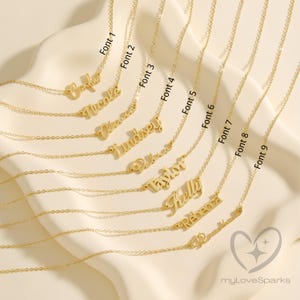 Personalized Dainty Name Necklace, Custom 18K Gold Plated Name for Her, Minimalist Handmade Gift For Her, Mother Day Gift, Christmas Gifts