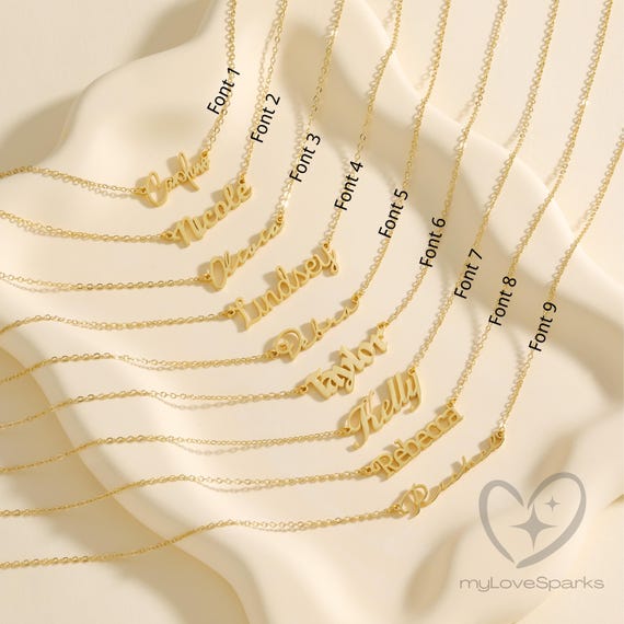 Personalized Dainty Name Necklace, Custom 18K Gold Plated Name for Her, Minimalist Handmade Gift For Her, Mother Day Gift, Christmas Gifts