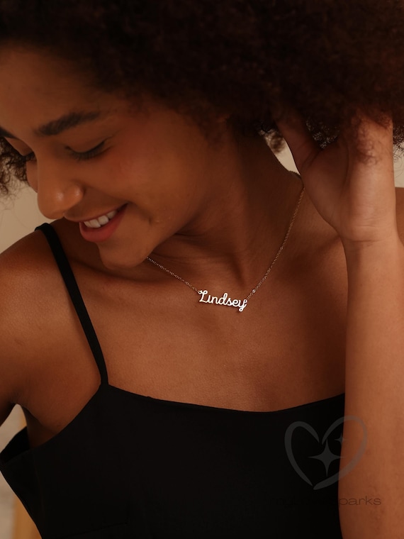 Personalized Dainty Name Necklace, Custom 18K Gold Plated Name for Her, Minimalist Handmade Gift For Her, Mother Day Gift, Christmas Gifts