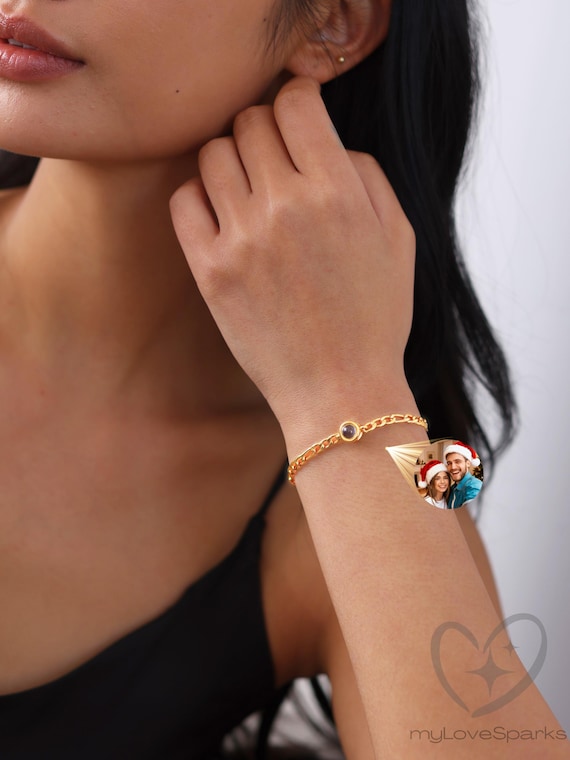 Custom Projection Bracelet with Cuban Chain