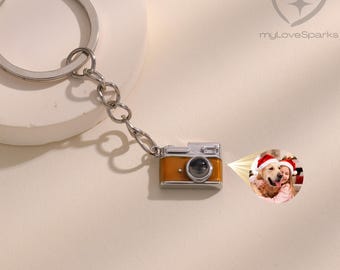 Custom Keychain with Photo Inside: Unique Cute Romantic Christmas for Her and Him