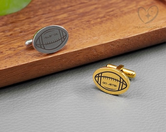 Personalized Rugby Cufflinks, Custom Cufflinks, Groomsmen Gift, Wedding Gifts for Him, Gifts for Dad, Gifts for Boyfriend