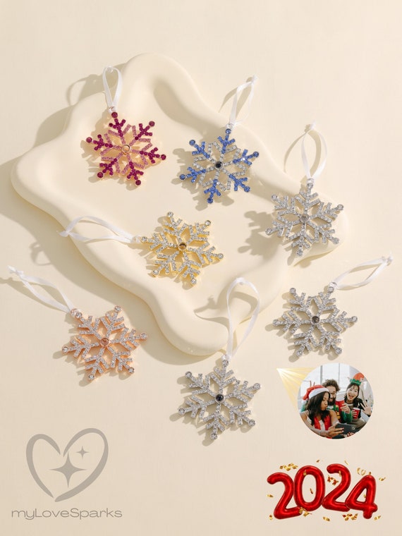 Custom Projection Photo Ornament, Personalized  Family Picture Ornament, Pet Memorial Ornament , Christmas Gift Father Mother Family