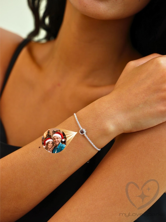 Custom Projection Bracelet with Sparkling Chain