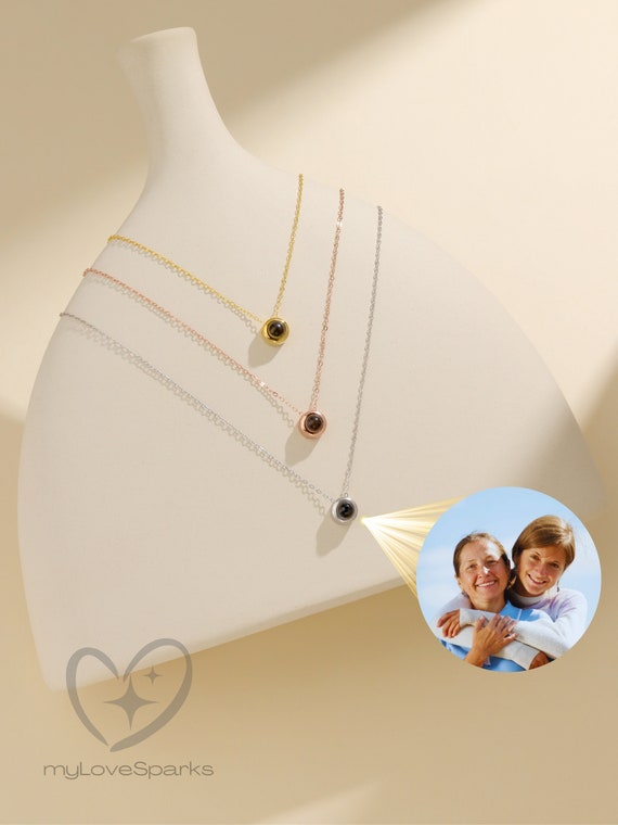 Personalized Picture Inside Jewelry, Custom Projection Picture Necklace, Anniversary Gift for her, Mothers day gift, Pet Memorial gifts