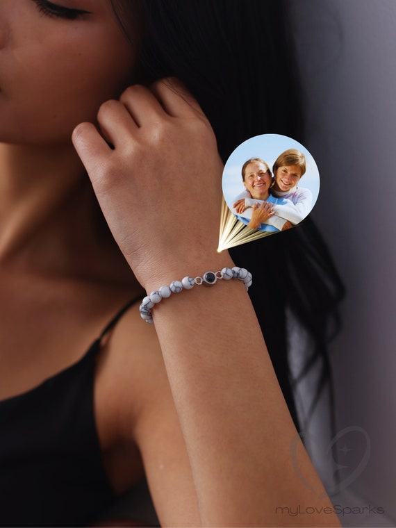 Bracciale Personalizzato Con Foto A Proiezione – Regalo Donna Con Immagine Segreta – Regolabile In Rame