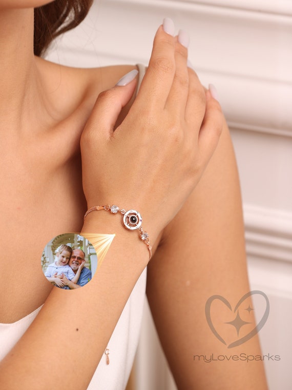Custom  Photo Projection Bracelets For Women, Personalized memory bracelets, friendship bracelet, Gifts for Her, gifts for mom, Family Gift