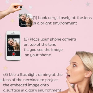 Photo projection bracelet, locket, picture inside jewelry