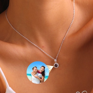 Collar con proyección de fotos, collar personalizado, regalo conmemorativo, regalo para ella, collar para mamá, regalo de San Valentín
