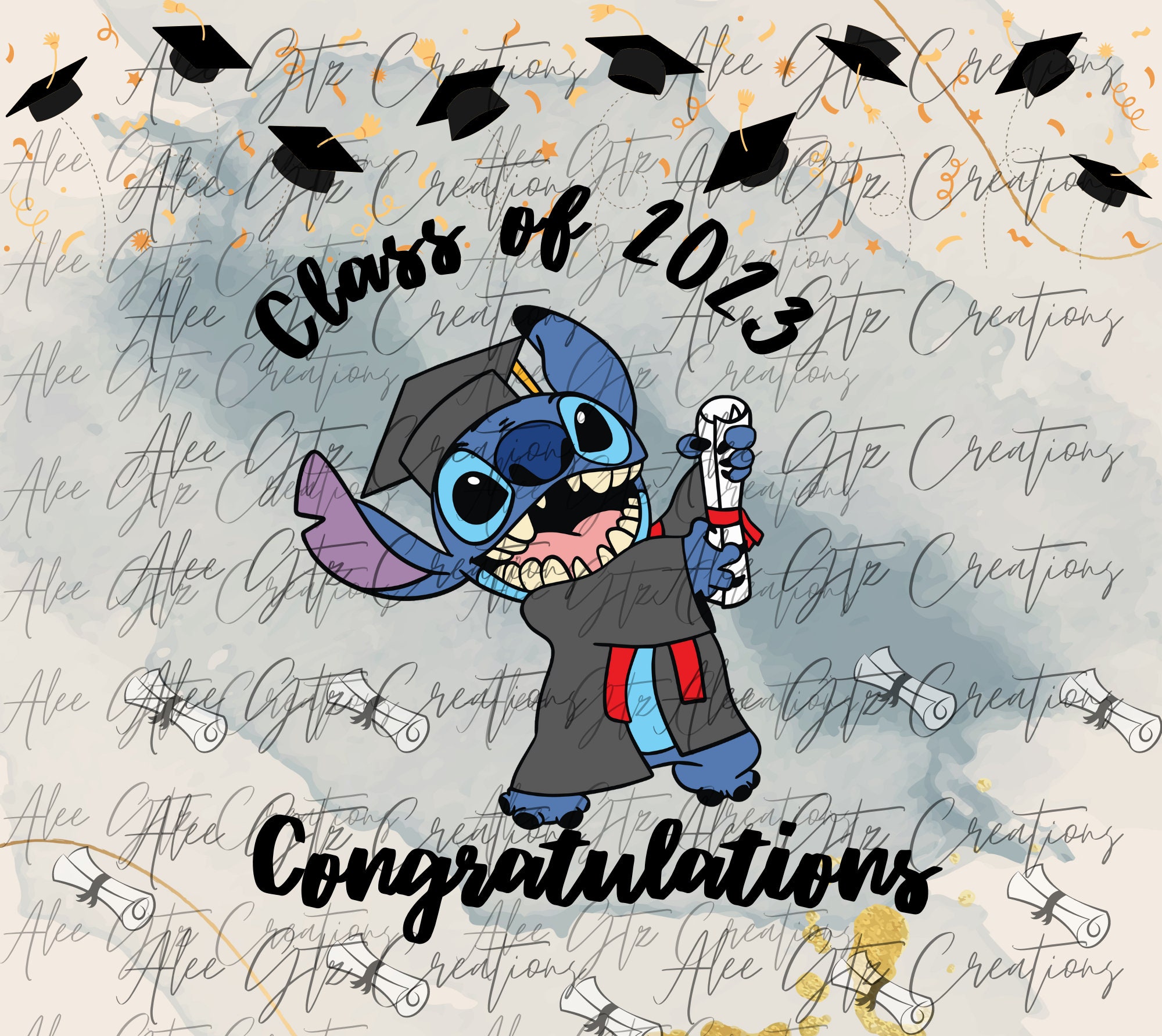 Stitch Class 2023 Grad Tumbler Wrap PNG Etsy