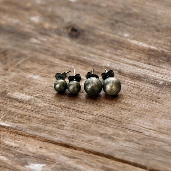 Navajo Pearl Sterling Silver Post Stud Earrings. Navajo Pearl Earrings. Native American Jewelry. H6 8 Etsy