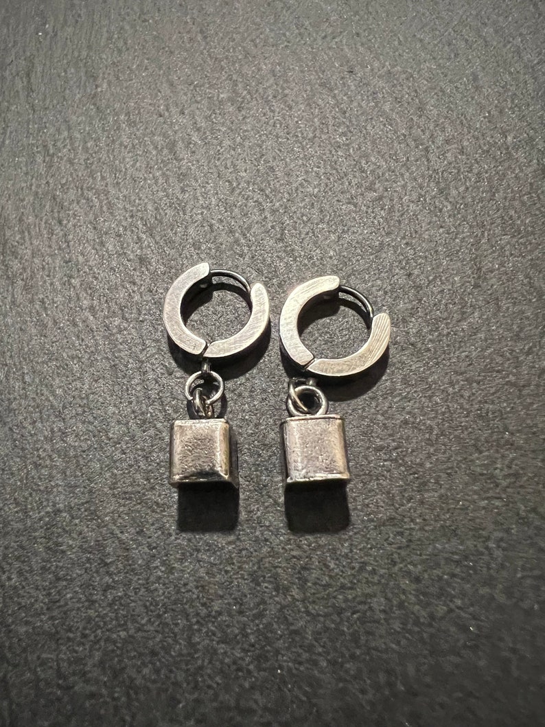 Fine Silver Earrings. Solid Silver Earrings. Karen Hill Cube Etsy