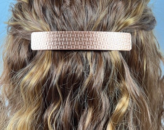 XL Copper Textured Geometric Barrette