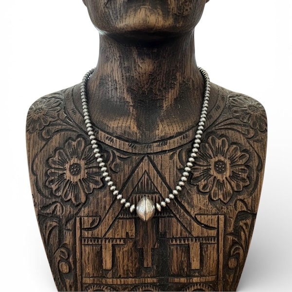Navajo Pearl Mercury Dime Necklace.
