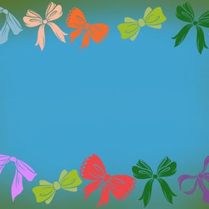 Modello di biglietto con papillon elegante, verde e blu. Estate e primavera, auguri, compleanni, eventi e molto altro!