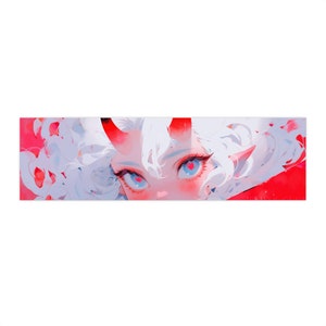 JDM Japanese Girl Eyes Anime Red Demon Heart Eyes Speed Demon Car Bumper Sticker Anime Waifu Bumper Sticker