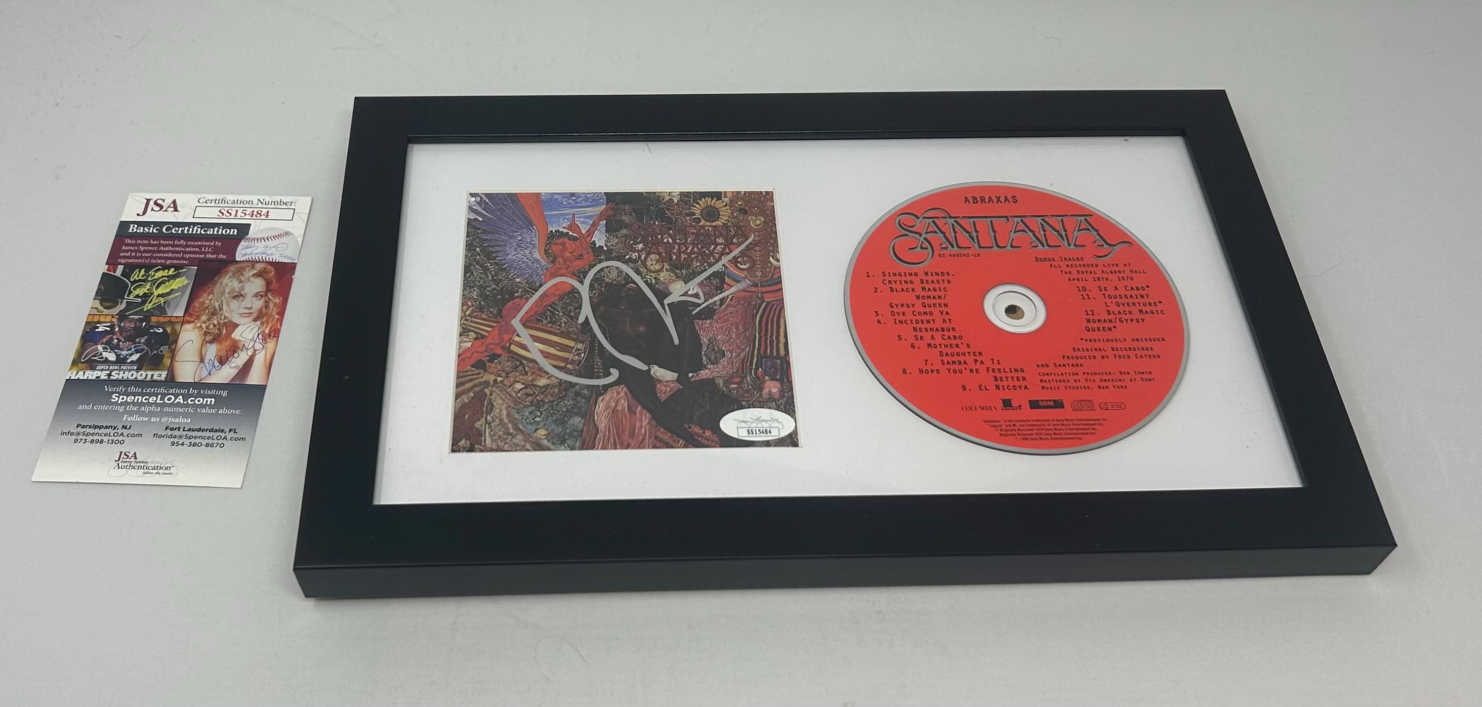 カルロス サンタナ サイン入りアブラクサス CD ブックレット 額入り 