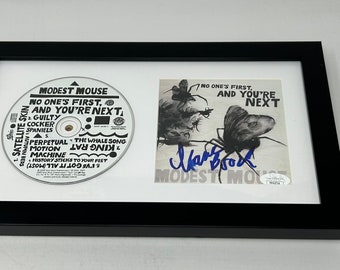 Isaac Brock signed Modest Mouse No One&#39;s First And You&#39;re Next CD Framed JSA COA