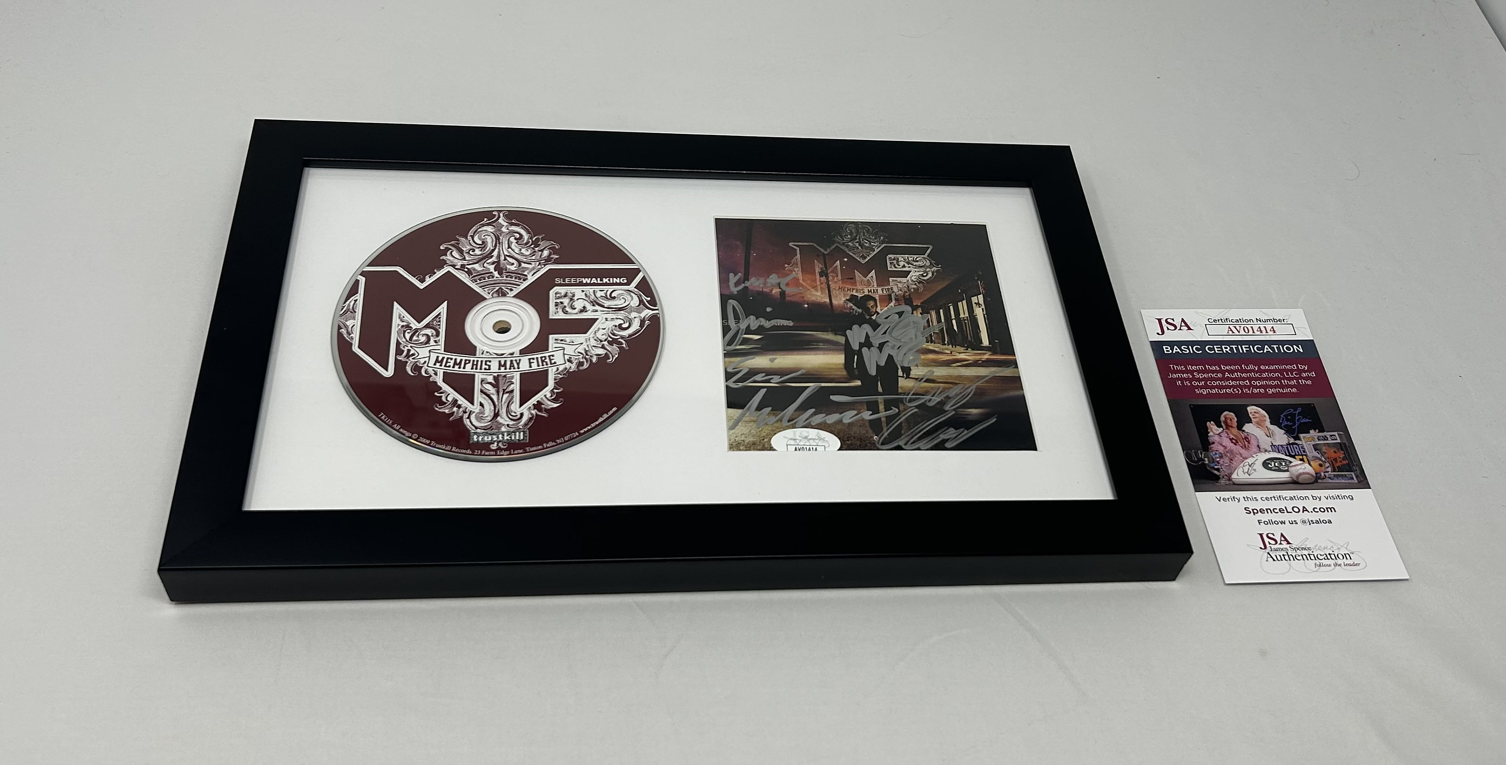 【署名入／Signed】CAGE NACHT TAG（1987年）冊子 Memphis May Fire Signed Sleepwalking Framed CD Cover JSA COA - Etsy