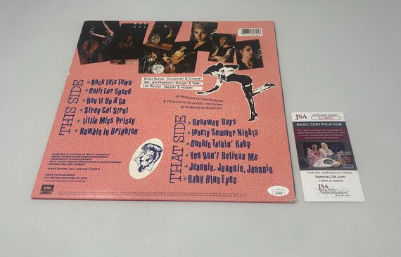 Slim Jim Phantom Signed Stray Cats Built for Speed Album JSA COA