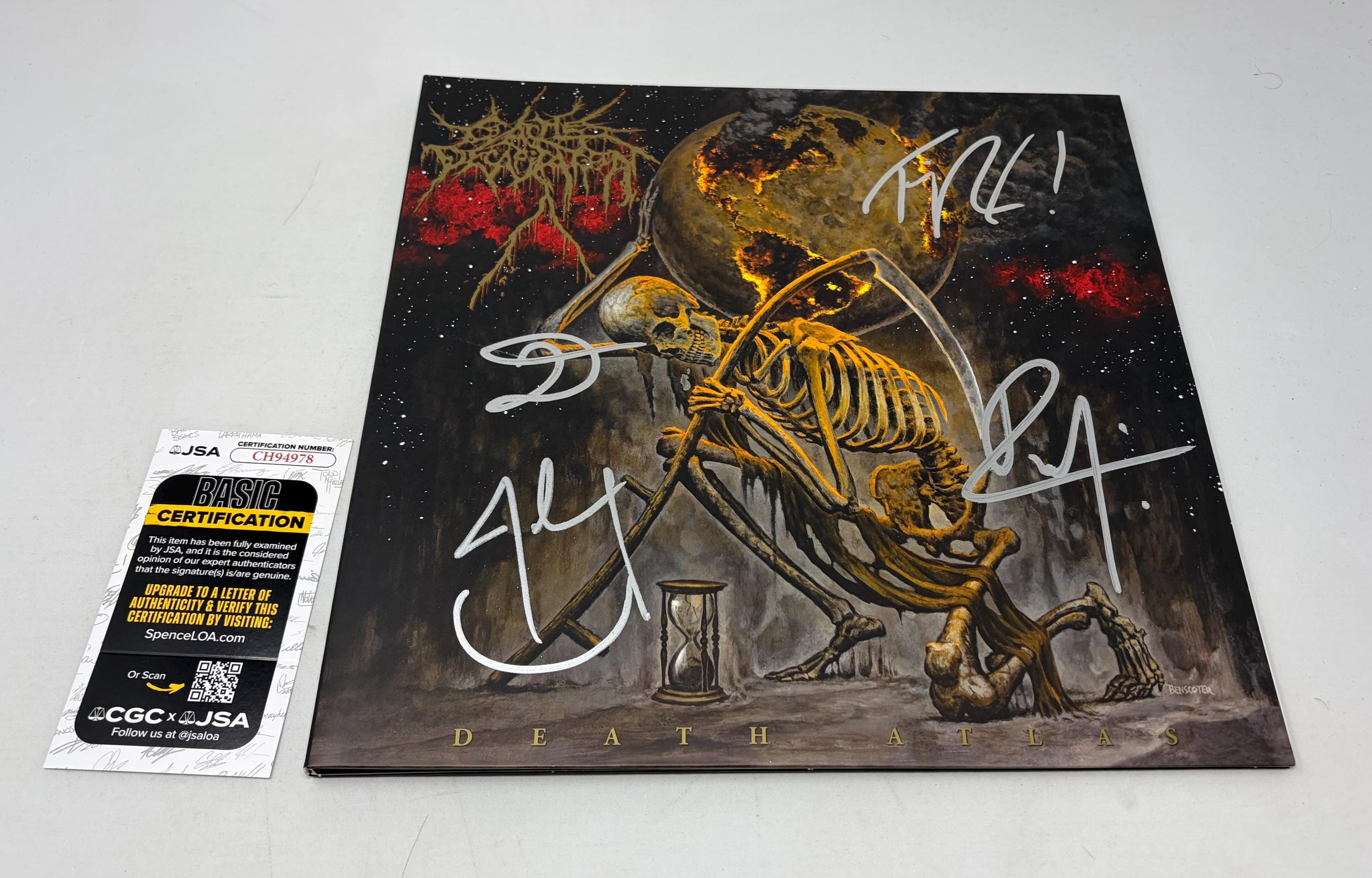 グラインドコア Cattle Decapitationアルバムセット Cattle Decapitation Signed Death Atlas Album JSA COA - Etsy