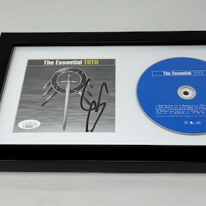Steve Lukather från Toto signerad The Essential CD-omslag inramat JSA COA