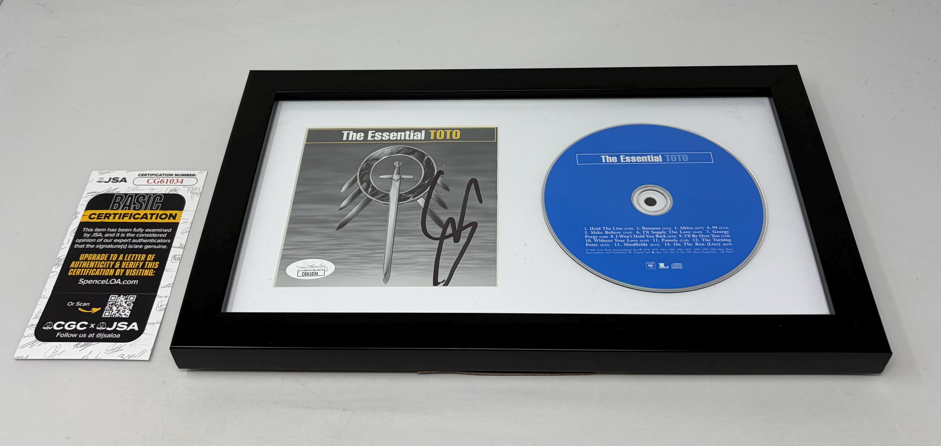 Steve Lukather of Toto Signed the Essential Cd Cover Framed JSA