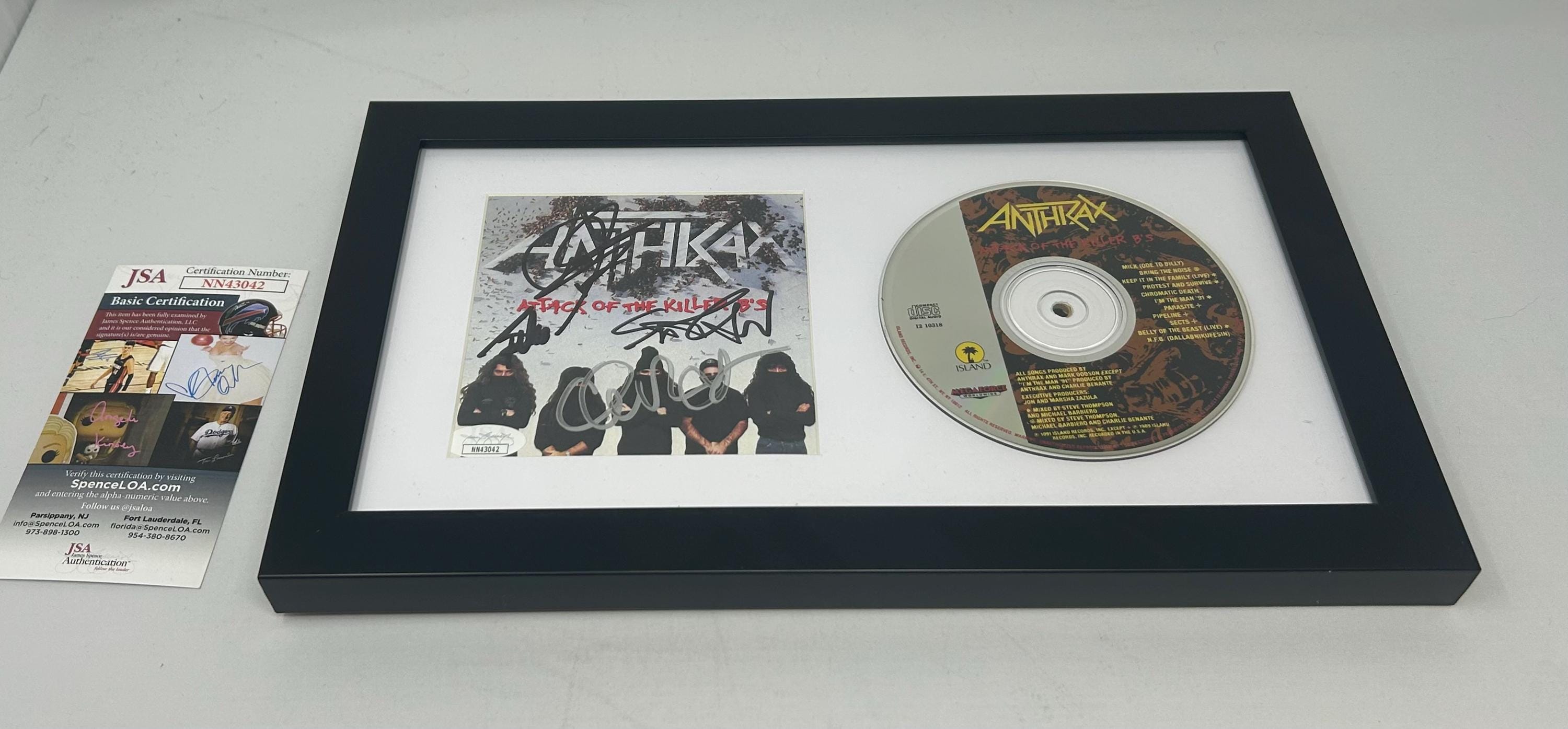 Anthrax Signed Attack of the Killer B's CD Booklet Framed JSA COA