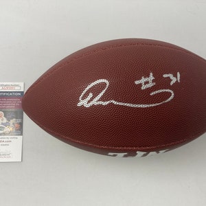 DeeJay Dallas signed NFL Football Seattle Seahawks Miami Hurricanes JSA COA