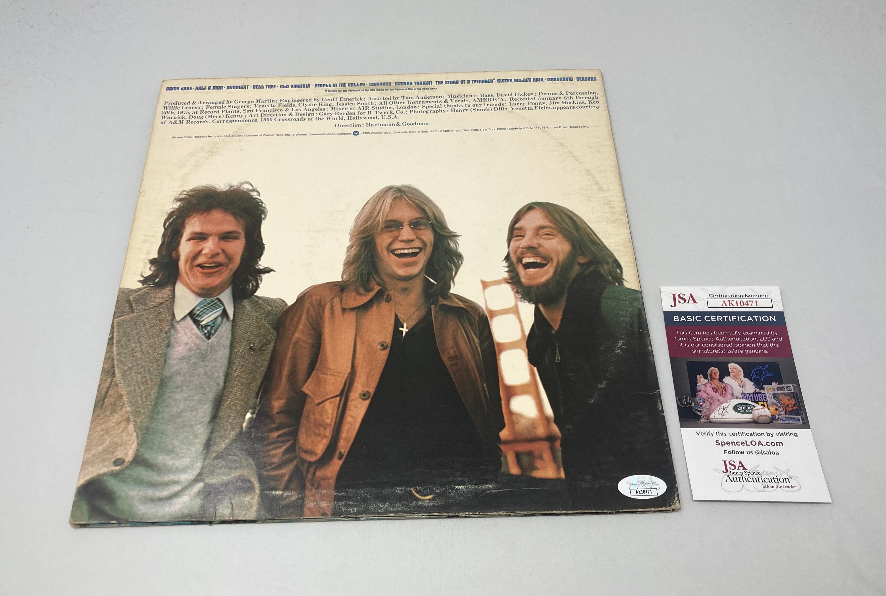 Gerry Beckley Signed America Heart Album JSA COA - Etsy