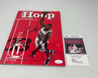 Scottie Pippen signed Hoop Magazine Portland Trail Blazers JSA COA
