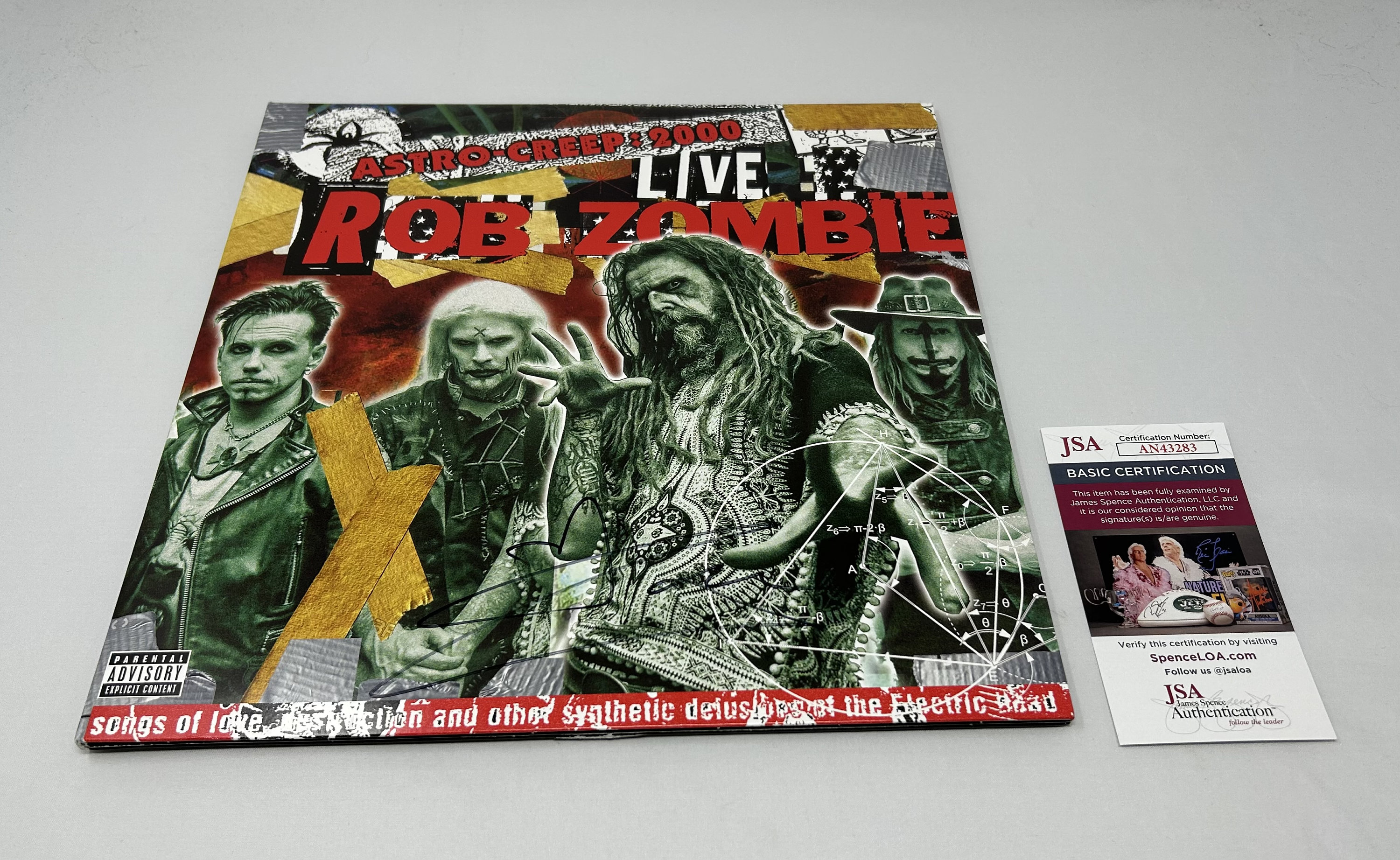 Rob Zombie signed White Zombie Astro Creep Album JSA COA