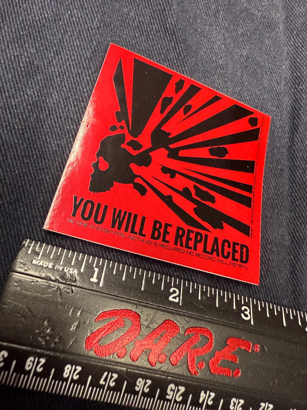You Will Be Replaced Black on Red Bumper Sticker Industrial - Etsy