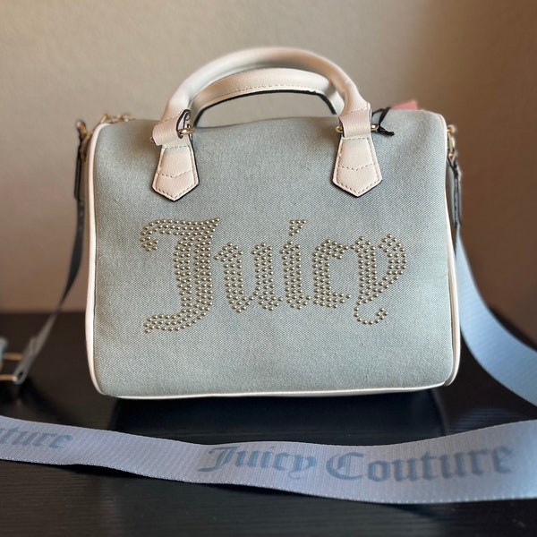 Juicy Couture NWT Original Tags Denim Obsession Satchel with adjustable strap