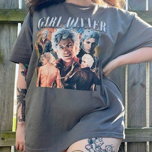 High elf Astarion, front and back print, girl dinner, I can fix him, BG3 Jersey Short Sleeve Tee