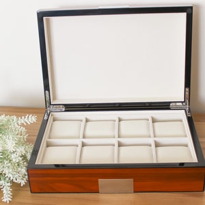 Mens watch box engraved, wood box drawer, Watch box for men wood, Watch case wood, Wood watch box, gift for boyfriend, gift for father
